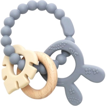 Lorelli Силиконова гризалка с бук Lorelli Premium - Зайче, Grey (10210850003)