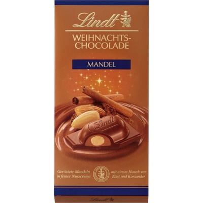 Lindt vánoční čokoláda s mandlemi 100 g
