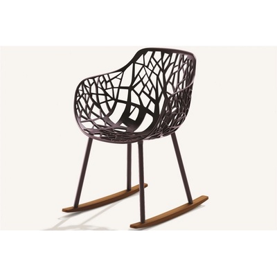 Fast Hliníkové houpací křeslo Forest, 56x71x75 cm, iroko, hliník