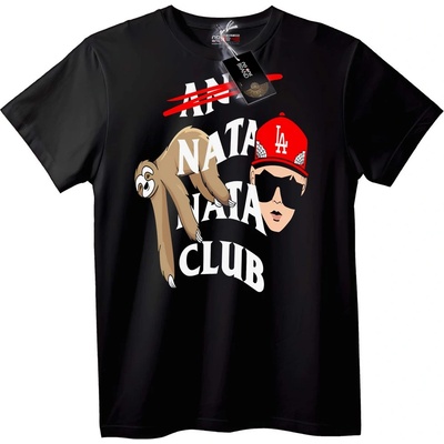 NOONEBRAND Тениска Ленивец & LA Cap Club - 5XL, White