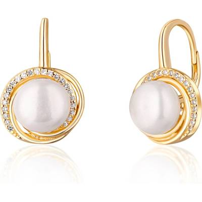 JwL Luxury Pearls luxusní žlutě zlacené s pravými říčními perlami JL0768