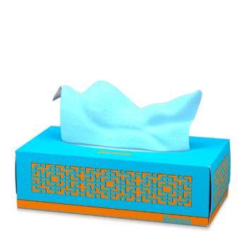 Ренова кърпи за лице 3 пластови 80 бр. /опаковка сини