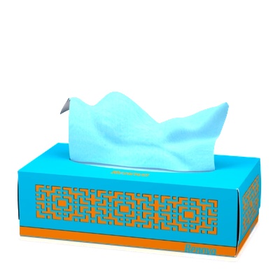 Ренова кърпи за лице 3 пластови 80 бр. /опаковка сини