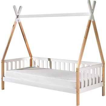 Image 1 of VIPACK Бяло детско легло с преграда , 90 x 200 cm Tipi - Vipack (TIBEHK9014)