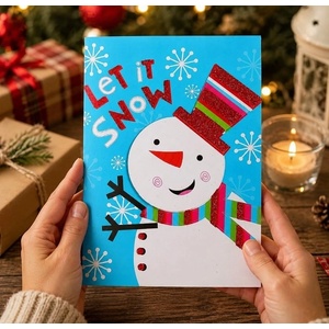 Art gift Музикална картичка Снежен човек