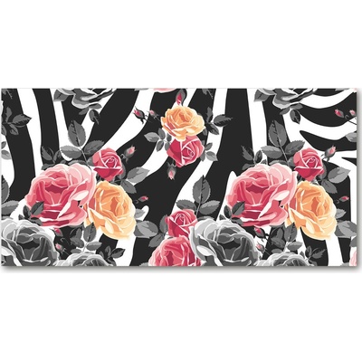 Fotoobraz na skle Ruže pozadia zebra 100x50 cm
