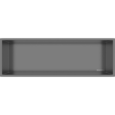 Balneo Nástenná sprchová kabína WALL-BOX ONE z nehrdzavejúcej ocele 90x30x7 cm Gun Metal Grafitová