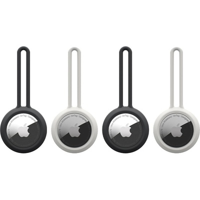 Urban Armor Gear Комплект от 4 броя силиконови каишки за Apple AirTag - Urban Armor Gear AirTag Dot Loop 4 Pack (бял-черен) (16322VM14035)