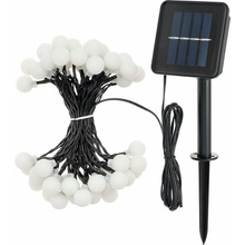 Aca Lighting LED solární kuličky matné, 30 LED, 4,35 m + 2 m, studená bílá, IP44, 2 funkce
