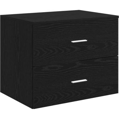 vidaXL Шкаф за баня с монтаж на стена Черен дъб 62, 5 x 44, 5 x 50 см (890327)