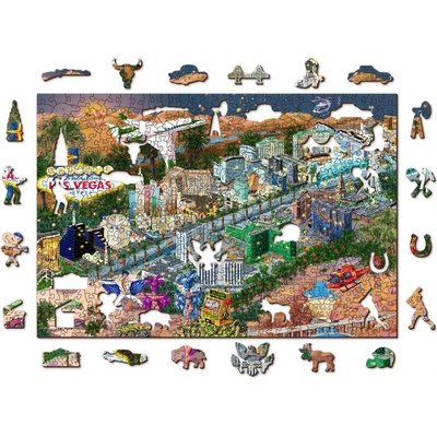 WOODEN CITY Dřevěné Vítejte v Las Vegas 2v1 EKO 505 dielov