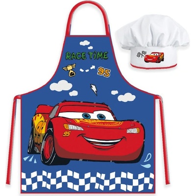BrandMac Dětská zástěra s čepicí Cars Race Time