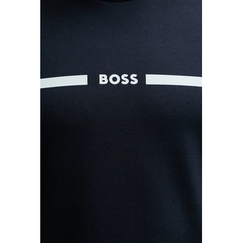 HUGO BOSS Домашен суичър от памук boss мъжки в тъмносиньо с принт 50550560 (50550560)