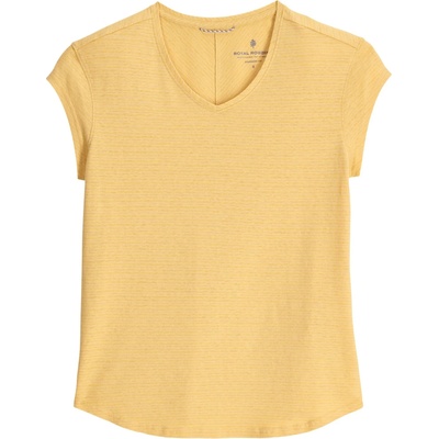 Royal Robbins Дамска тениска Royal Robbins Women's Vacationer V-Neck S/S T-shirt - Sunbeam Str - размер XS (916-4587-0711)