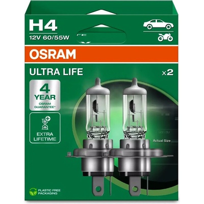 Osram Auto Ultra Life H4 P43t 12V 60/55W 64193ULT-2HB
