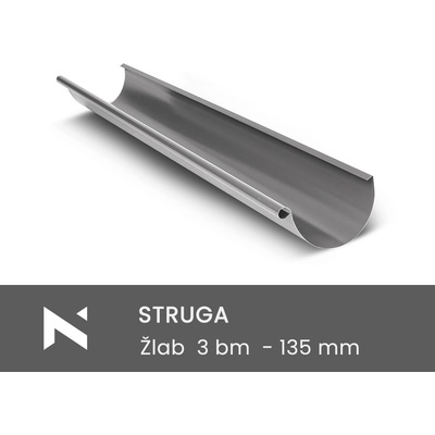 Struga Žlab 3 bm 135 mm RAL 7024 grafitově šedá