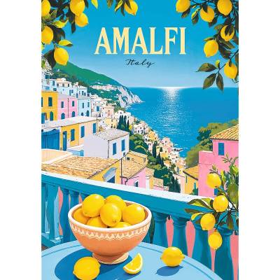 Trefl - Puzzle Puzzle Premium Plus: Vintage Poster: Amalfi, Italy - 1 000 piese