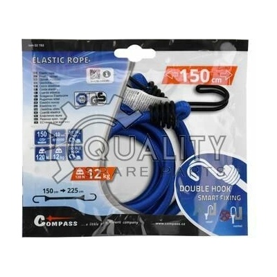 Upínač pružný 150 cm DOUBLE HOOK COMPASS 02193