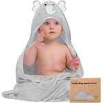 KeaBabies Бебешка Хавлия с качулка От Органичен Бамбук Слонче KeaBabies (KB-HTCD-ELE)
