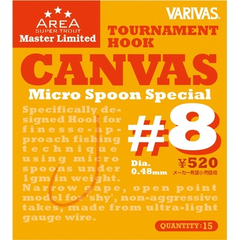 VARIVAS Tournament Hook CANVAS vel.8 15 ks