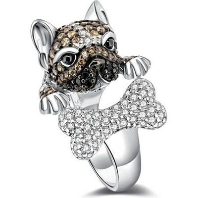 Seinerzeit Stříbrný prsten Pes buldok SZA 1990 238 M