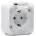 Naiden Kirov Контакт ЕВРО НК, ШУКО 2p+t, Бял, 16a, 250v, ПКОМ, ip44 (m019243)