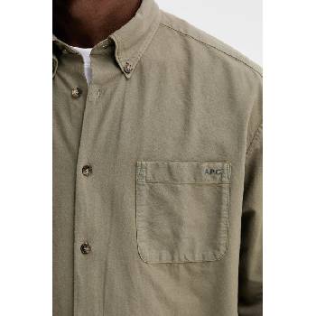 APC Памучна риза A. P. C. Chemise Mateo Logo (COHAH.H12599.JAA)