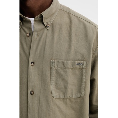 APC Памучна риза A. P. C. Chemise Mateo Logo (COHAH.H12599.JAA)