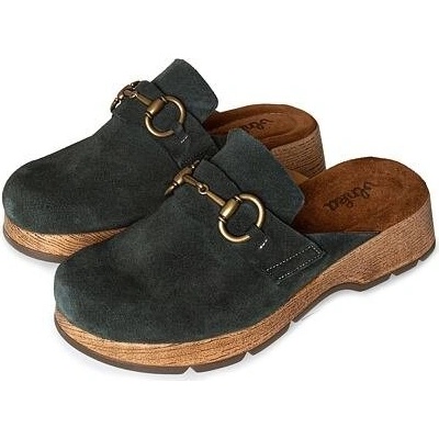 Vlnka Dámske kožené šľapky Karolína zelená