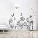Ambiance Комплект стикери за стена Bright Tulips - Ambiance (col-inc_SAND_L181_60x95cm)