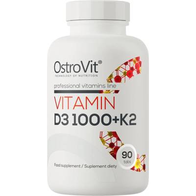 OstroVit Vitamin D3 1000 IU + K2, 90 Tablets
