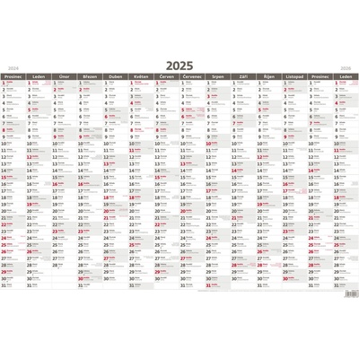Plánovací roční mapa A1 bezobrázková 88 × 64 cm 2025 – Zboží Dáma