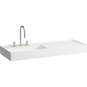 Laufen Kartell - Умивалник 120x46 см, с 3 отвора за смесител, SaphirKeramik, с LCC, бял H8133324001581 (H8133324001581)