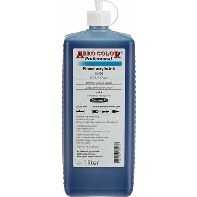 Schmincke Aero Color akrylový atrament Professional 1 l 405 primárna modrá