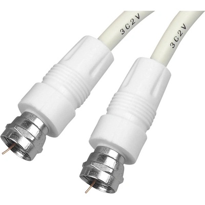 CABLETECH kábel zástrčka F - zástrčka F 3m biely KPO2288-3