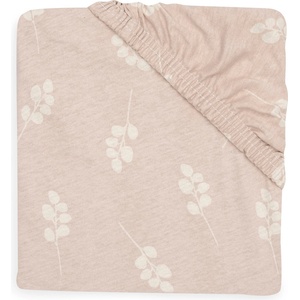 Jollein Бебешки чаршаф с ластик Jollein - Jersey, 60 x 120 cm, Twig Wild Rose (560439) - ozone