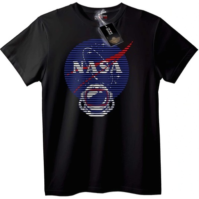 NOONEBRAND Тениска NASA Лого с Астронавт - 7XL, Black