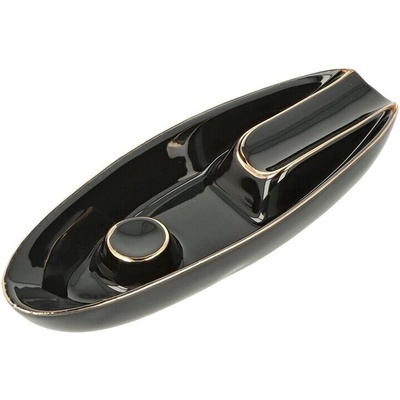 KRCZ Doutníkový popelník 1D černý-zlatý – Zboží Mobilmania