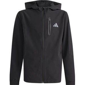 Adidas Детско яке за тренировка Adidas Kid's Hooded Tech Woven Jacke Training jacket - Black / Grey Four - размер 140 (EU) (704-6097-0112)