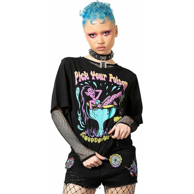 KILLSTAR дамска тениска KILLSTAR - Pick Your Poison Box Crop - Черен - KSRA004979