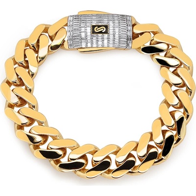 iZlato Forever Monaco Chain bracelet Classic Plain Baguette lock 15,5 mm IZ30977N