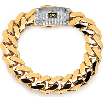 iZlato Forever Monaco Chain bracelet Classic Plain Baguette lock 15,5 mm IZ30977N