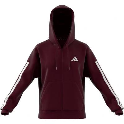 Adidas Дамски суичър Adidas Essentials 3 Stripe Zip Track Hoodie Womens - Ruby