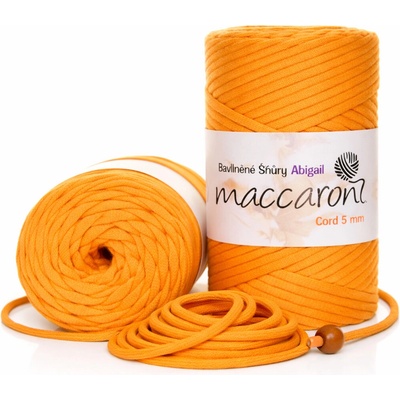 bavlněná šňůra Abigail 5 mm, šňůra Abigail 5mm tmavě oranžová, bavlněná šňůra 5 mm, oranžová bavlněná šňůra, šňůra na macramé 5 mm, silná bavlněná šňůra, šňůra 5 mm 40-406D