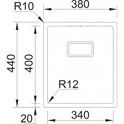 Sinks RDBOK3804401FI BOX 380 FI 1,0mm