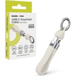 Mobile Origin USB4 кабел тип ключодържател за устройства с USB-C порт - Mobile Origin CB17 Keychain USB4 USB-C to USB-C Cable 240W (бял) (MO-UK-CB17-WHT)