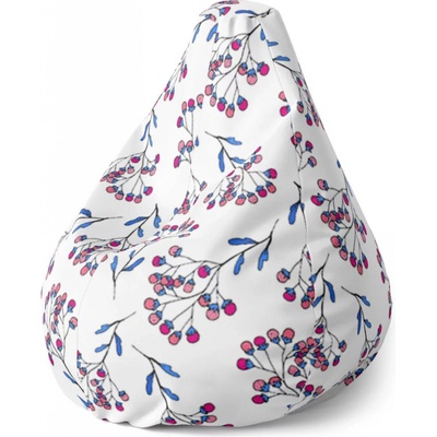 Sablio Sedací vak Pear Jeřabiny Sablio 70 x 95 x 15 cm