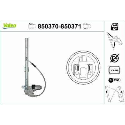 Mechanizmus zdvíhania okna VALEO 850370