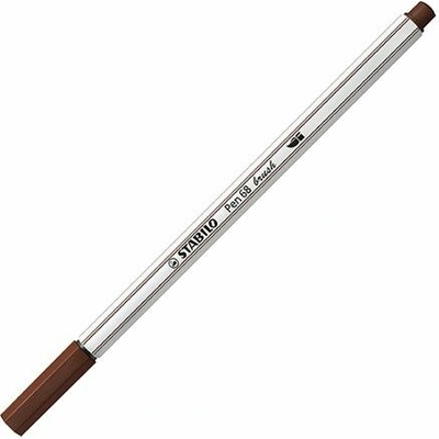 STABILO Prémiový vláknový fix s flexibilním štětcovým hrotem - Pen 68 brush - hnědá