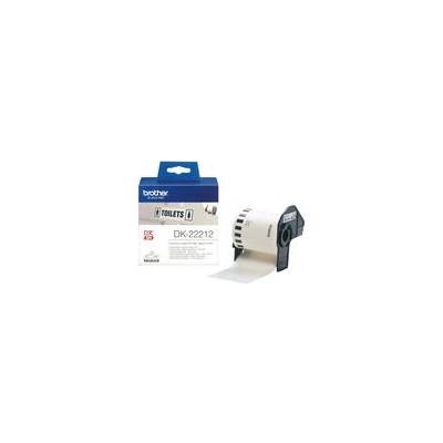 Brother P-Touch DK-22212 white continue length film 62mm x 15.24m (DK22212)